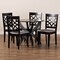 Baxton Studio Sandra Grey Upholstered and Dark Brown Wood 5-Piece Dining Set 172-9728-10902 - alternate 8